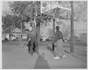 Boys playing basketball 
